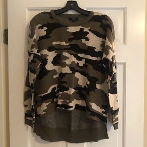 LF Stores- Millau Camo High-Low Sweater
